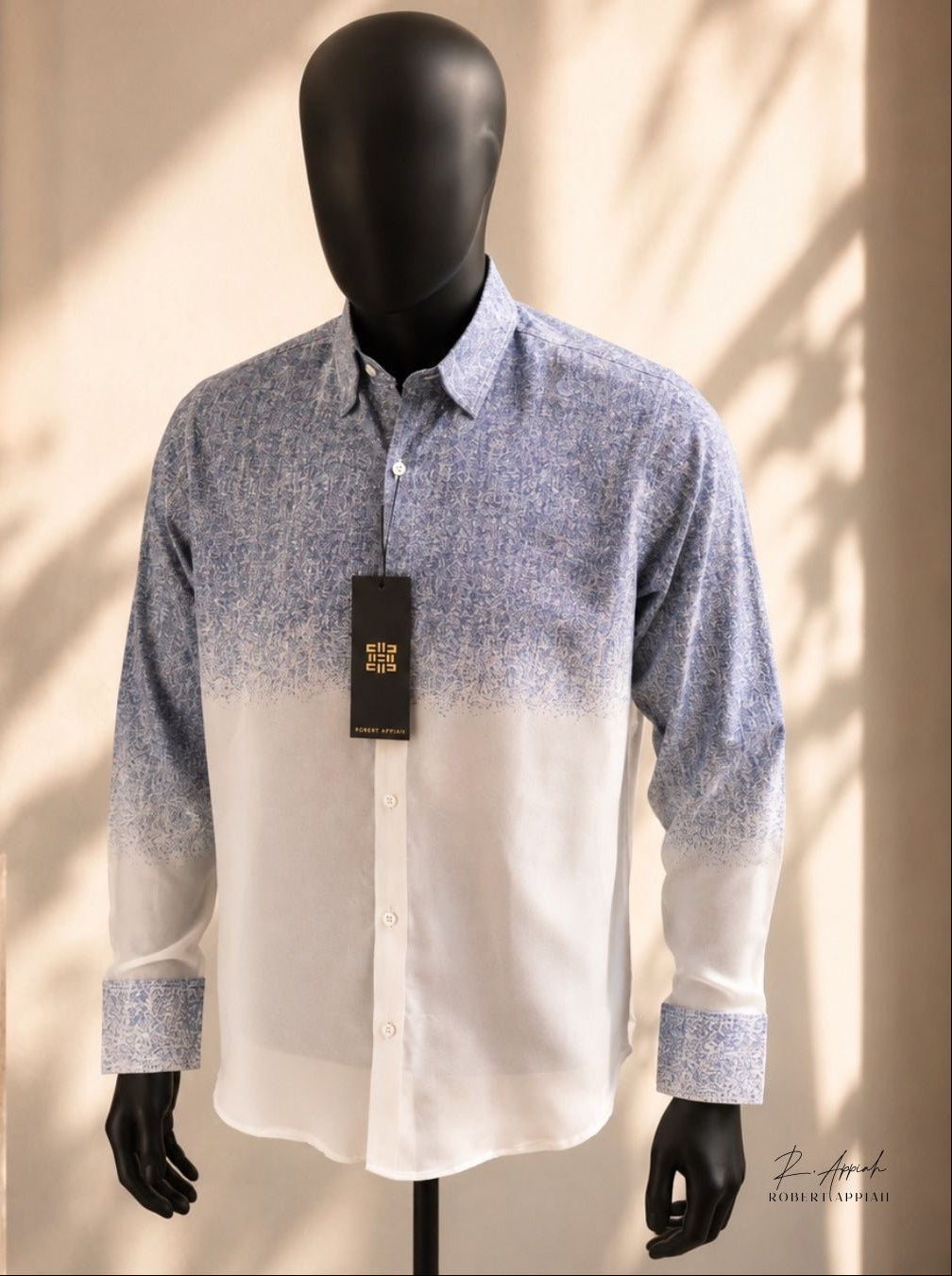 Long-Sleeve Two-Tone Shirt
